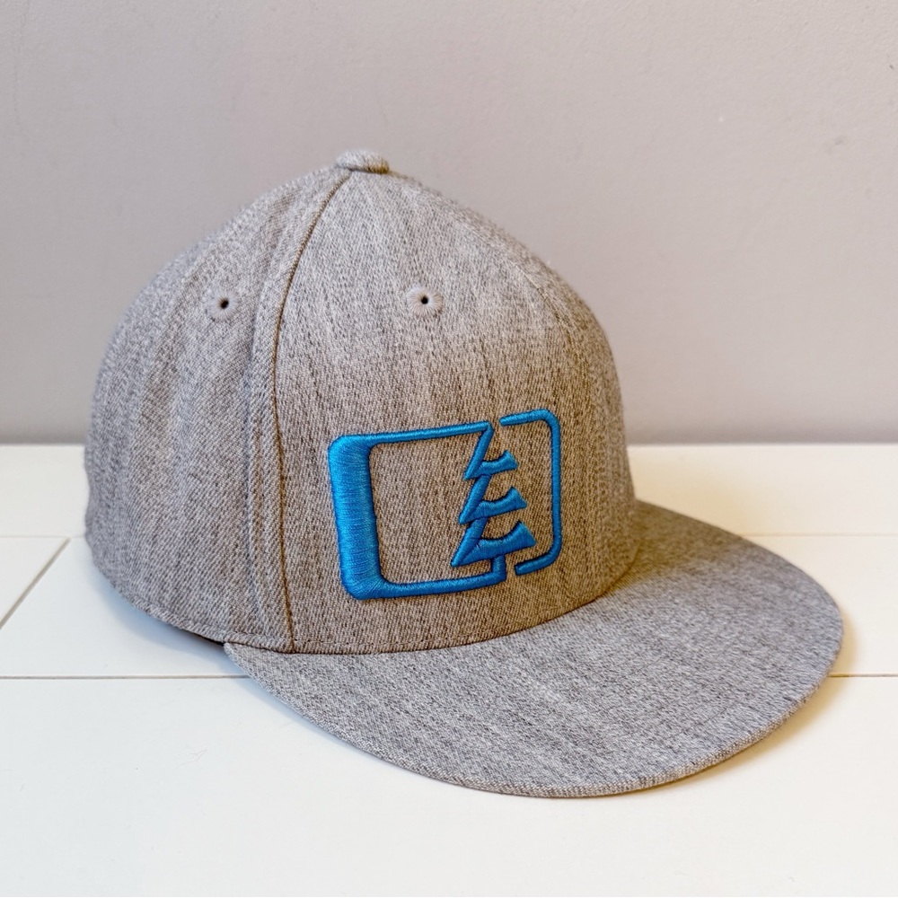 Premium Flex Fit  210 Fitted Ball Cap with Raised Embroidered Tree Logo Grey
